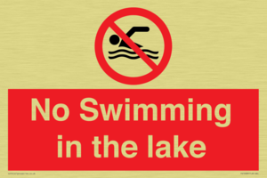 No Swimming in the lake